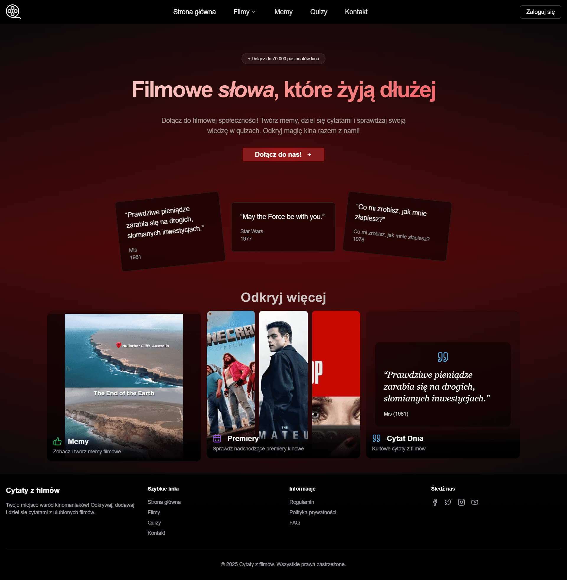 Cytomania — Next.js, Shadcn — projekt zrealizowany przez Mainly